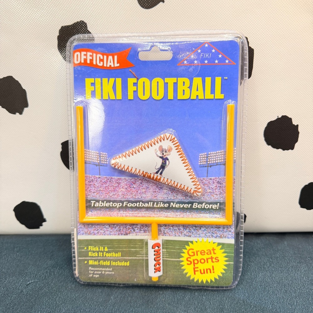 Chuck E Cheese Official FIKI Football Tabletop Game Finger Flick Goalpost NIP